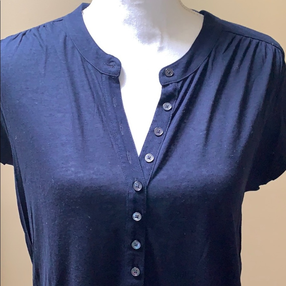 J.Crew EUC - short sleeved shirt in navy, size S